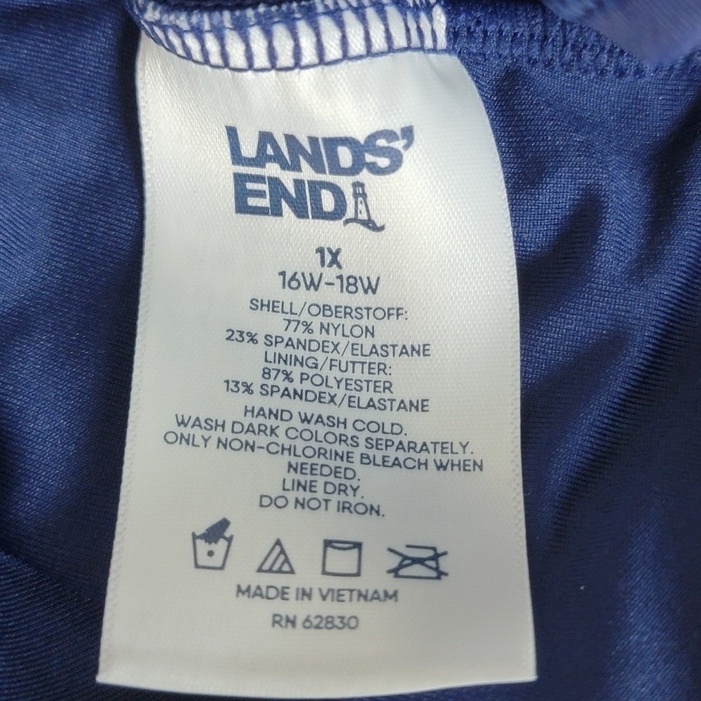 Lands' End Womens Plus Size 1X (16W-18W) Fold-Over Waistband Bikini Swim Bottoms - Picture 8 of 10